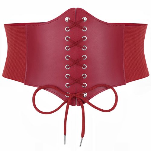 XZQTIVE Black Corset Waist Belt for Women, Wide Elastic Tie Waspie Belt for Dresses 4.7inch XZQTIVE Black Corset Waist Belt for Women, Wide Elastic Tie Waspie Belt for Dresses 4.7inch