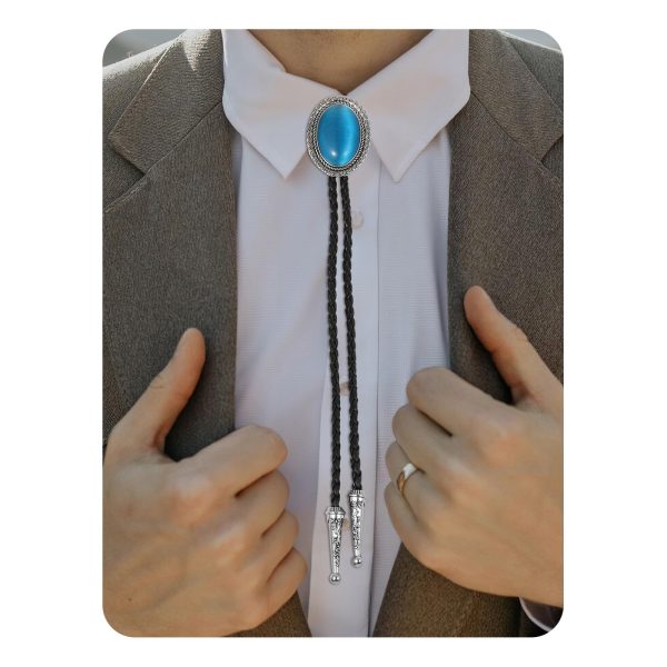 XZQTIVE Western Bolo Tie For Men Women Vintage Cowboy Leather Necktie XZQTIVE Western Bolo Tie For Men Women Vintage Cowboy Leather Necktie