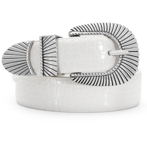 XZQTIVE Women Fashion Leather Belt for Jeans Pants Dress with Vintage Silver Buckle XZQTIVE Women Fashion Leather Belt for Jeans Pants Dress with Vintage Silver Buckle
