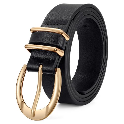 XZQTIVE Women's Leather Belts for Jeans Pants Dresses, Fashion Black Brown Gold Silver Buckle Design XZQTIVE Women's Leather Belts for Jeans Pants Dresses, Fashion Black Brown Gold Silver Buckle Design