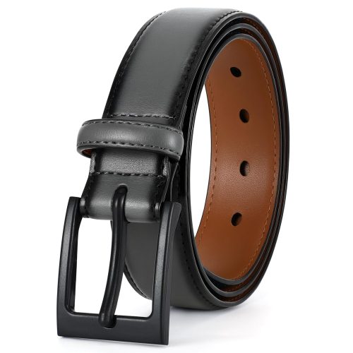 XZQTIVE TSA Belt For Men Metal Free Dress Belts Hypoallergenic Leather Belt With Black Buckle Nickle Free XZQTIVE TSA Belt For Men Metal Free Dress Belts Hypoallergenic Leather Belt With Black Buckle Nickle Free